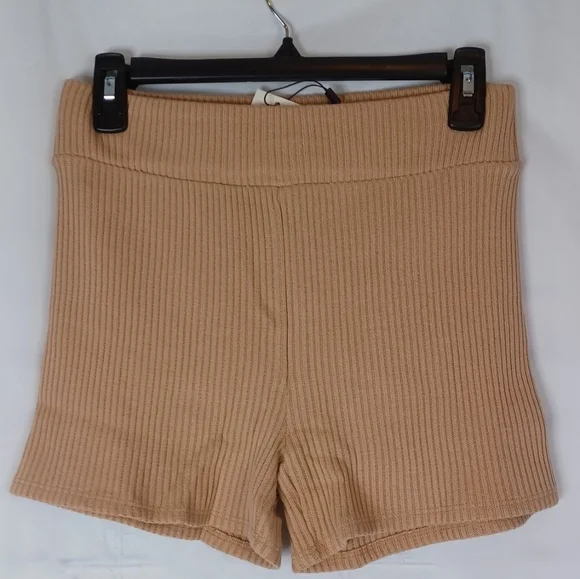Lett Gotland Knit Bike Shorts in Nude Loungewear Ribbed NWT Like Skims. - Picture 5 of 6